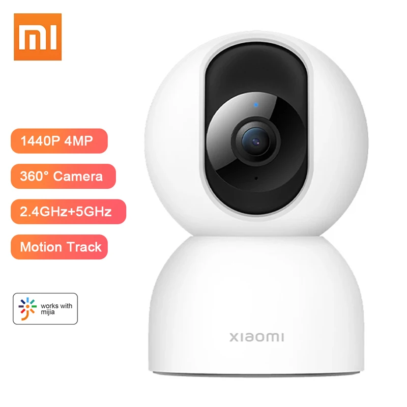 Xiaomi mi câmera inteligente 2 ptz 360 graus 1440p wifi cctv ip webcam 2.4ghz 5ghz baixa luz cor cheia casa monitor de segurança do bebê
