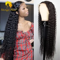 water wave lace frontal wig black remy hair for black women pre plucked lace front wig brazilian hair transparent lace wigs