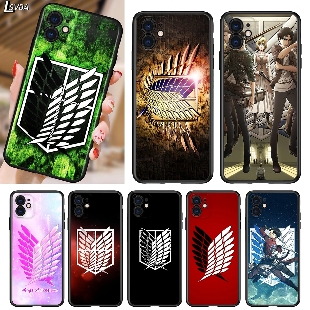 

Soft TPU Cover Logo Attack on Giant for Apple iPhone 12 11 SE XS XR X 7 8 6 5 S mini Plus Pro MAX 2020 Black Phone Case