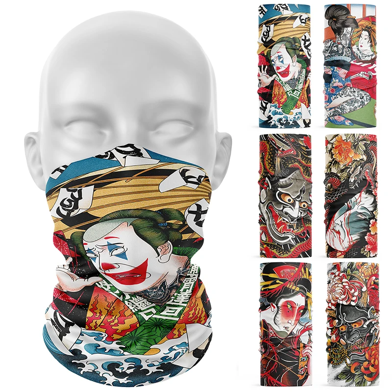 Бесшовный многофункциональный мужской волшебный шарф с 3D рисунком черепа