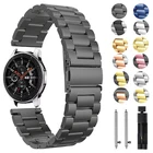 Ремешок из нержавеющей стали для Samsung Galaxy Watch 4246 мм Active 2 3 4145 мм, браслет для Gear SportS2 S3, 20 мм 22 мм