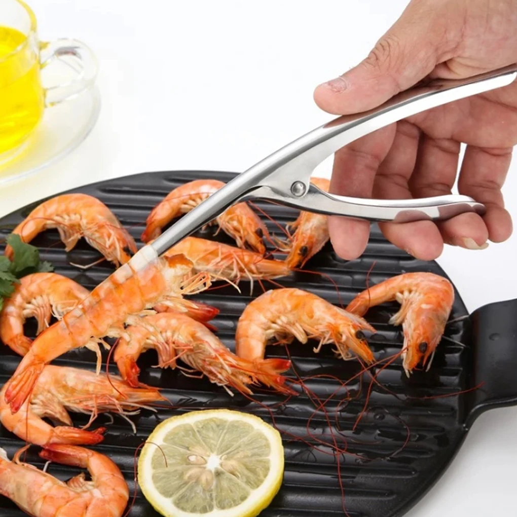 Shrimp Peeler Kitchen Appliances Portable Stainless Steel Shrimp Deveiner Lobster Practical Kitchen Supplies Fishing Knife Tools
