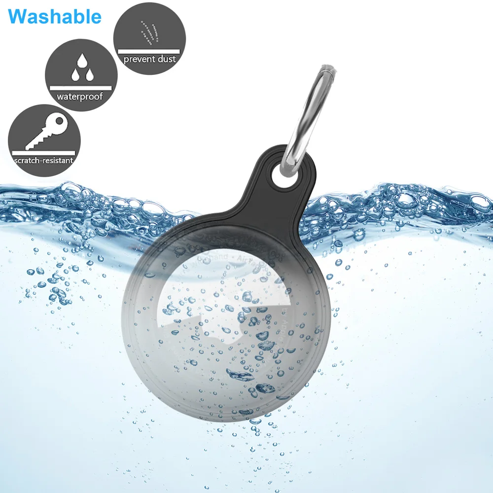 

Suitable for Apple Airtags Locator Silicone Protective Sleeve Metal Ring Buckle Sports Plastic Shell Anti-lost Device Keychain
