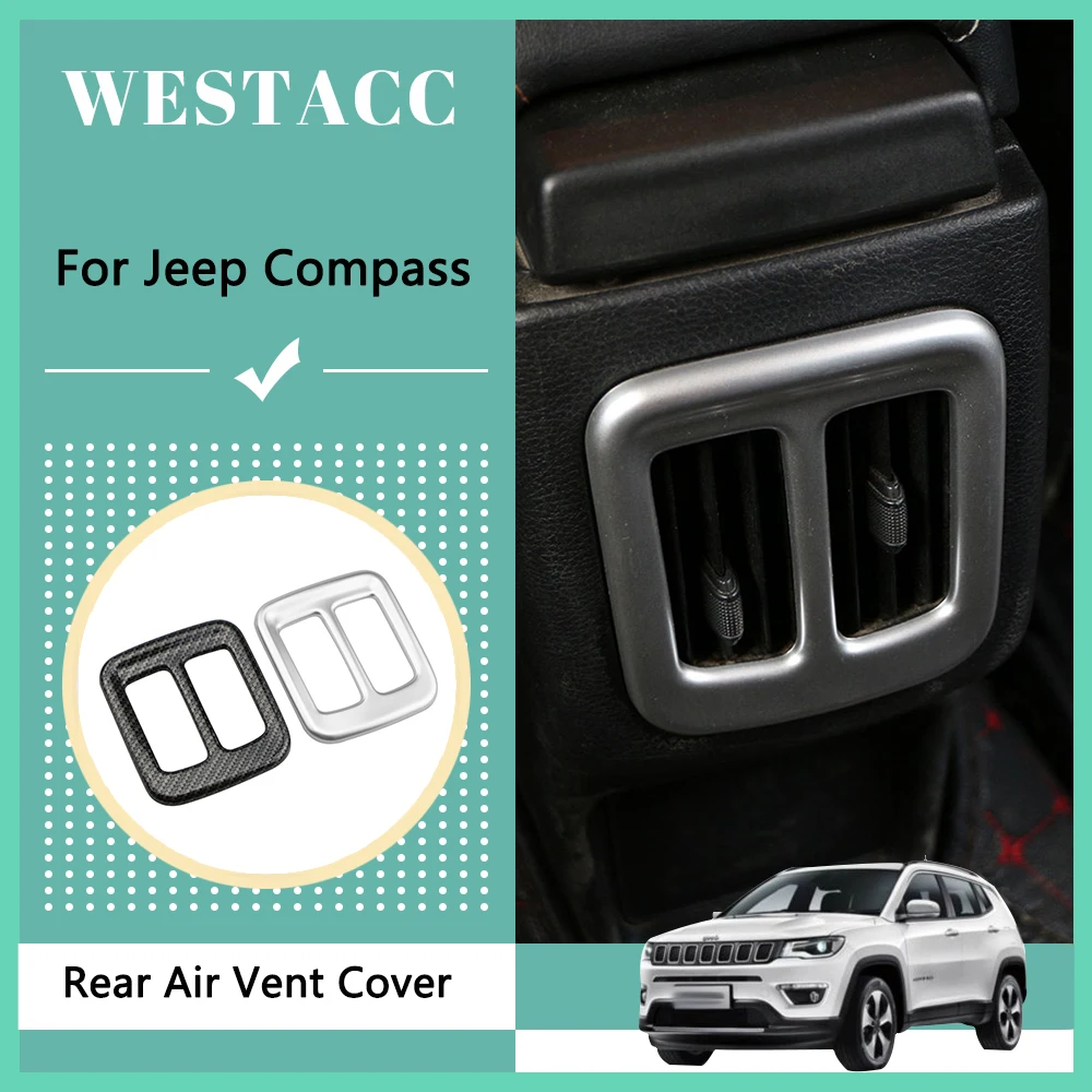 

Декоративная наклейка на заднее сиденье автомобиля, для Jeep Compass 2017 - 2020