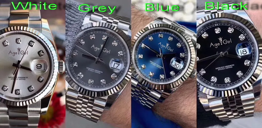 

Classic Men Automatic Mechanical Datejust Stainless Steel Sapphire Silver Black Blue Diamond Jubilee Bracelet Watches 36mm