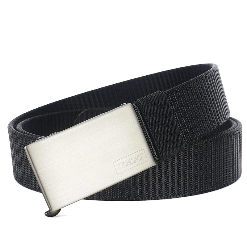 Luxury Men belt High Quality Nylon Automatic Buckle Men's belt Fashion Trend Business Casual Pants Wild belt Sturdy Waistban