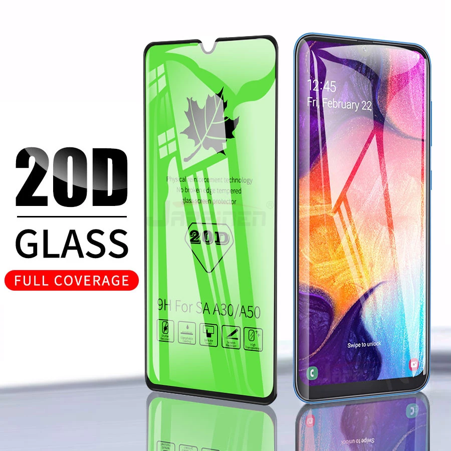 20D полностью наклеиваемая поверхность покрытие закаленное Стекло для samsung Galaxy A50 A20 A30 A40 A70 A80 A90 A10 M20 M30 M40 Экран протектор Стекло пленка