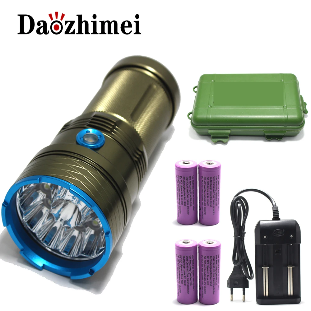 

2019 high power 8000LM 12 x XM-L T6 Camping 18650 Flashlight LED tactical hunting light waterproof Flashlight