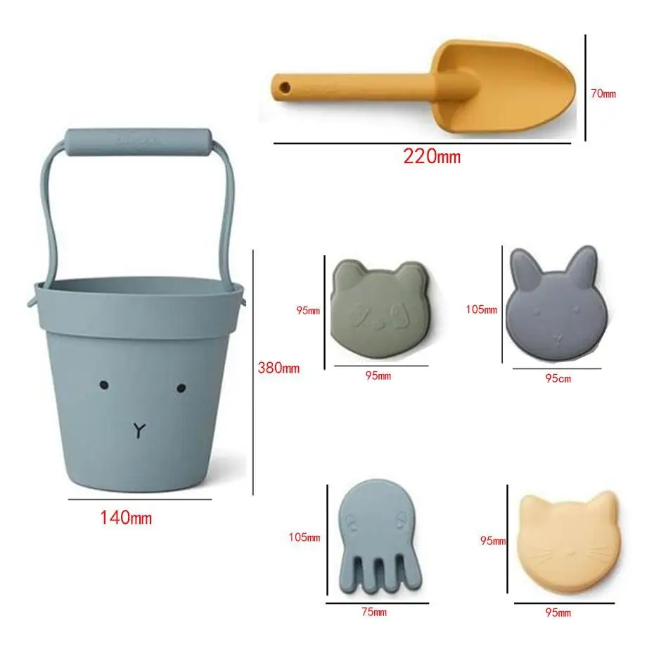 

Children Beach Baby Toys Slicone Summer Digging Sand Tool with Shovel Water Game Play Outdoor Toy Set Sandbox for Boys Girls