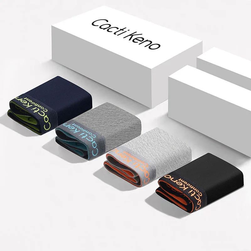 4PCS/Lot 5XL 4XL Men's Boxer Underwear Cotton Boxers Man Breathable Panties Solid Shorts Brand Underpants Cozy Plus Size