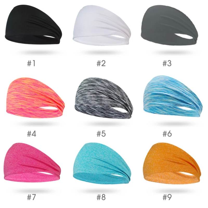 

high-quality fabric anti-sweat headband sports unisex sweat-absorbent headband running basketball yoga hairband elastic headband