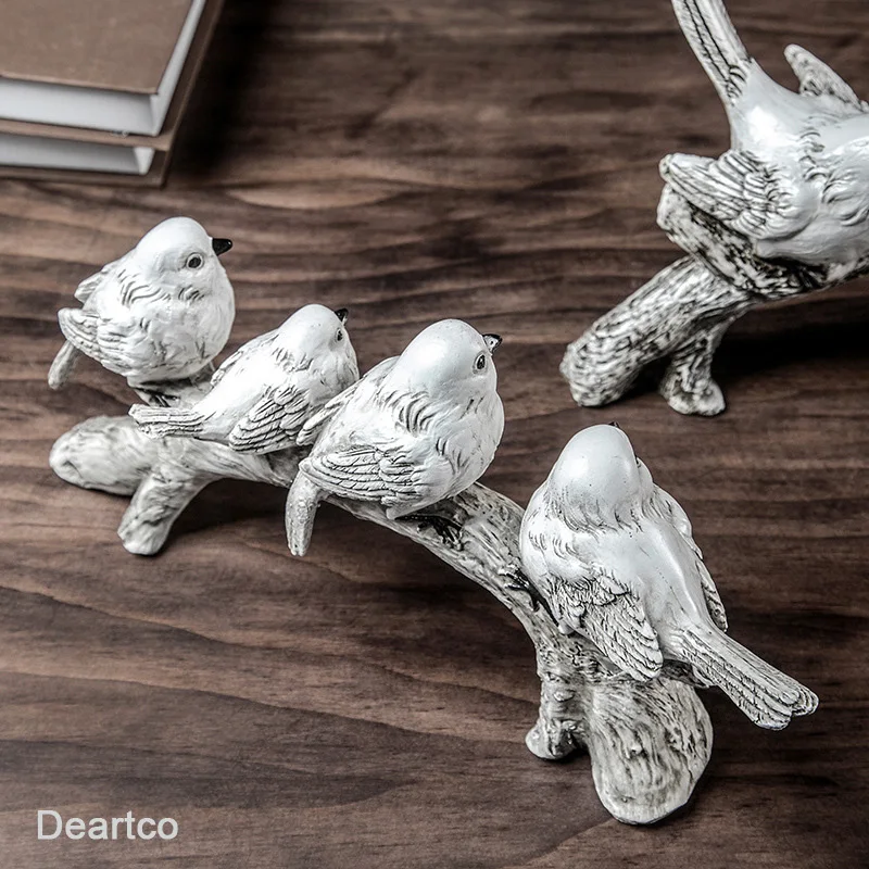 

Deartco Resin Creative American Bird Decoration Home Interior Resin Crafts Furnishing Model House Soft Decoration