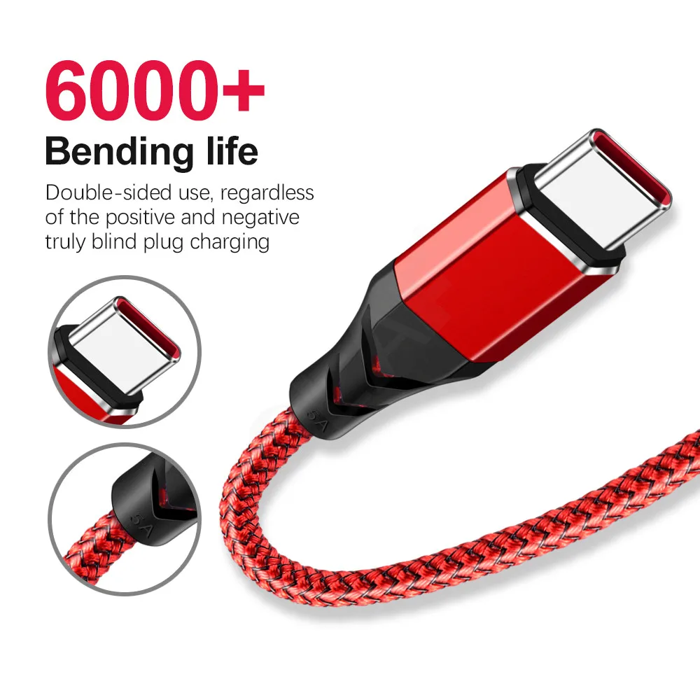 USB C type C 5A супер быстрая зарядка USB C кабель type-c кабель для передачи данных Быстрая зарядка зарядное устройство адаптер USB кабель для samsung S9 S8 Note 8