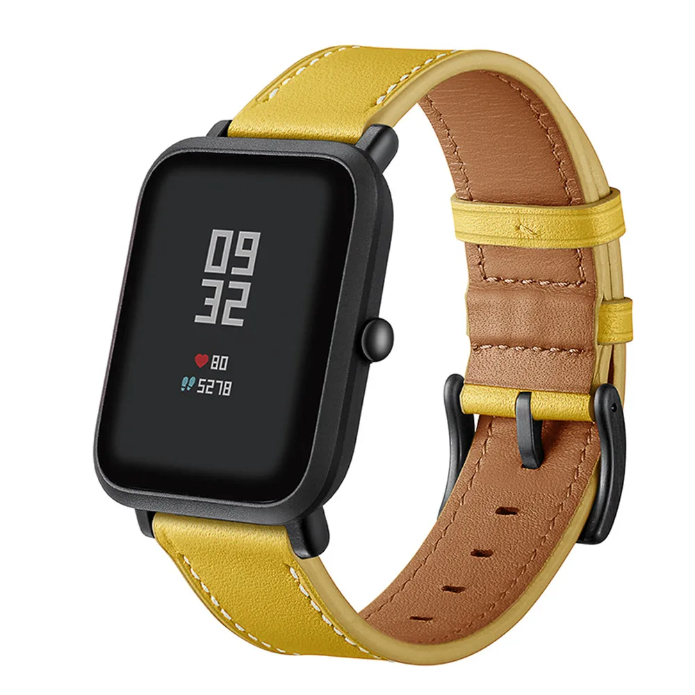 Кожаный ремешок для наручных ремешков Браслет Для Xiaomi Huami Amazfit Beep Молодежные часы