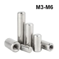 1pcs 304 stainless steel dowel pins internal thread cylindrical pin thread diameter m3 m6 length 12 80mm