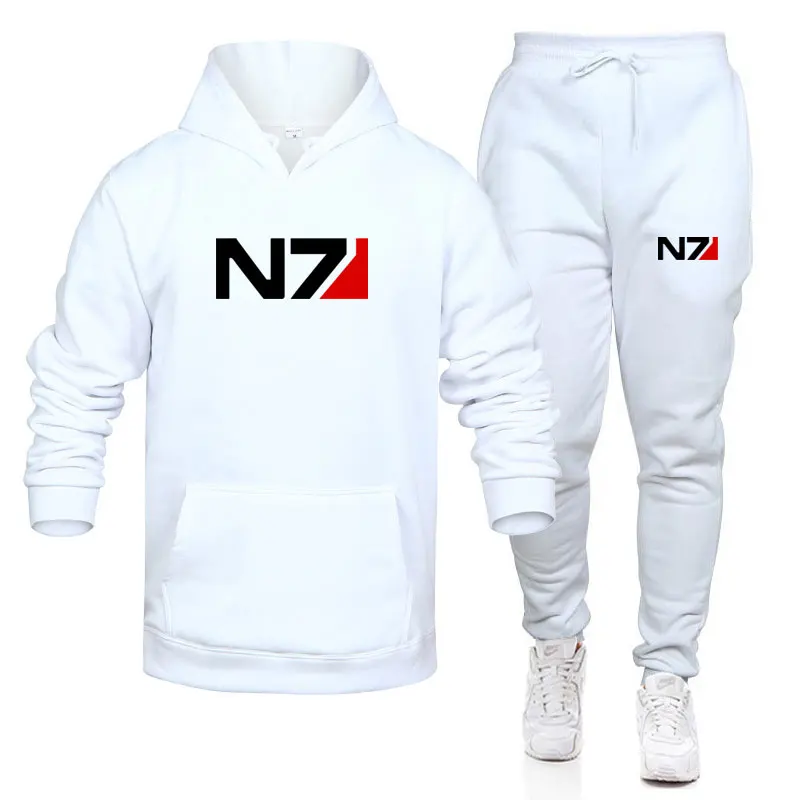 

Men And Women New Fashion Casual Suit Winter Thickened Pure Color Print Hoodie Comfort Loose Sweatshirts+Sweatpants Two Piece