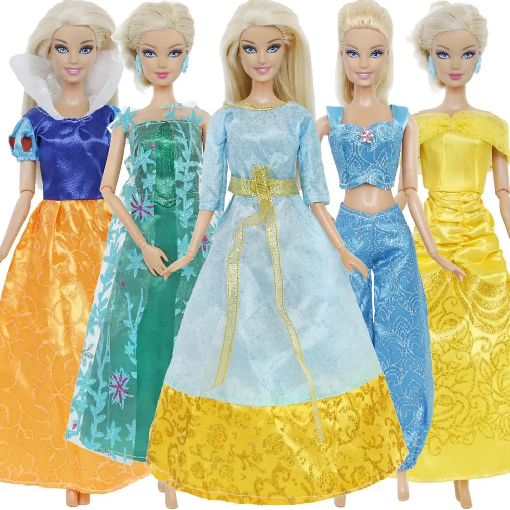 Мода 5 шт./лот платье в сказочном стиле вечернее наряд принцессы аксессуары для
