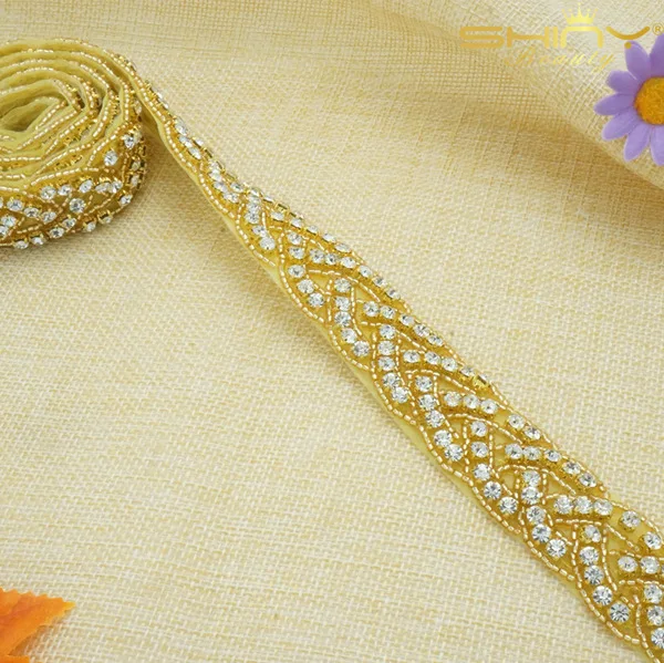 Свадебные аксессуары ремни свадебное платье пояс с Стразы Bling Свадебные створки кристалл аппликация Стразы Свадебная отделка - Цвет: A200