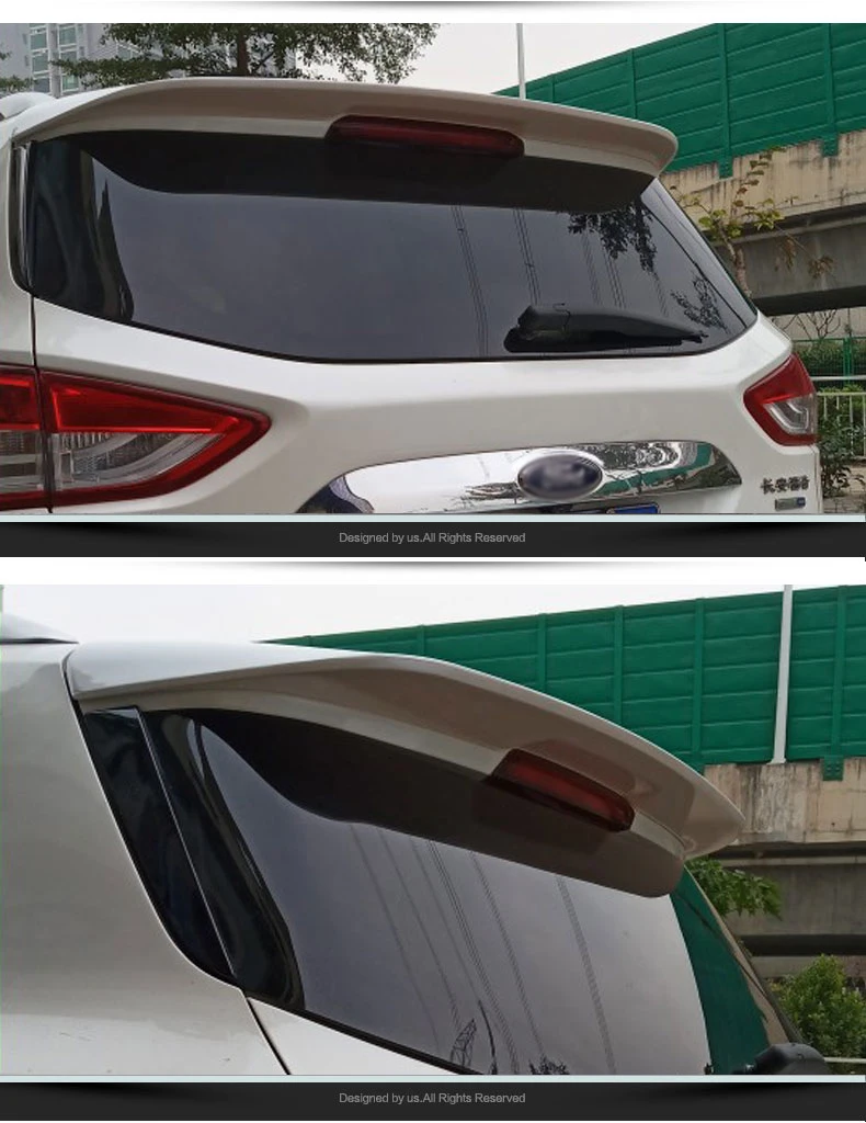 Fit For Ford Escape Kuga Exterior ABS Plastic Unpainted Primer Color Rear Trunk Wing Spoiler Decoration 2013 - 2017 2018 2019 | Автомобили