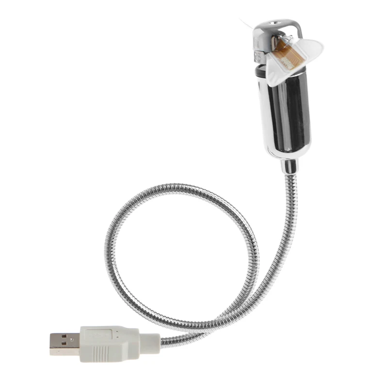 Portable Mini Fan Flexible Gooseneck USB LED Clock with Real Time Display For Notebook PC Powerbank | Электроника