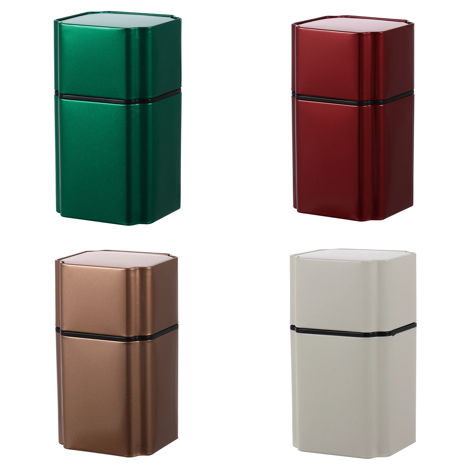 Маленький портативный металлический чайный контейнер с крышкой влагостойкий