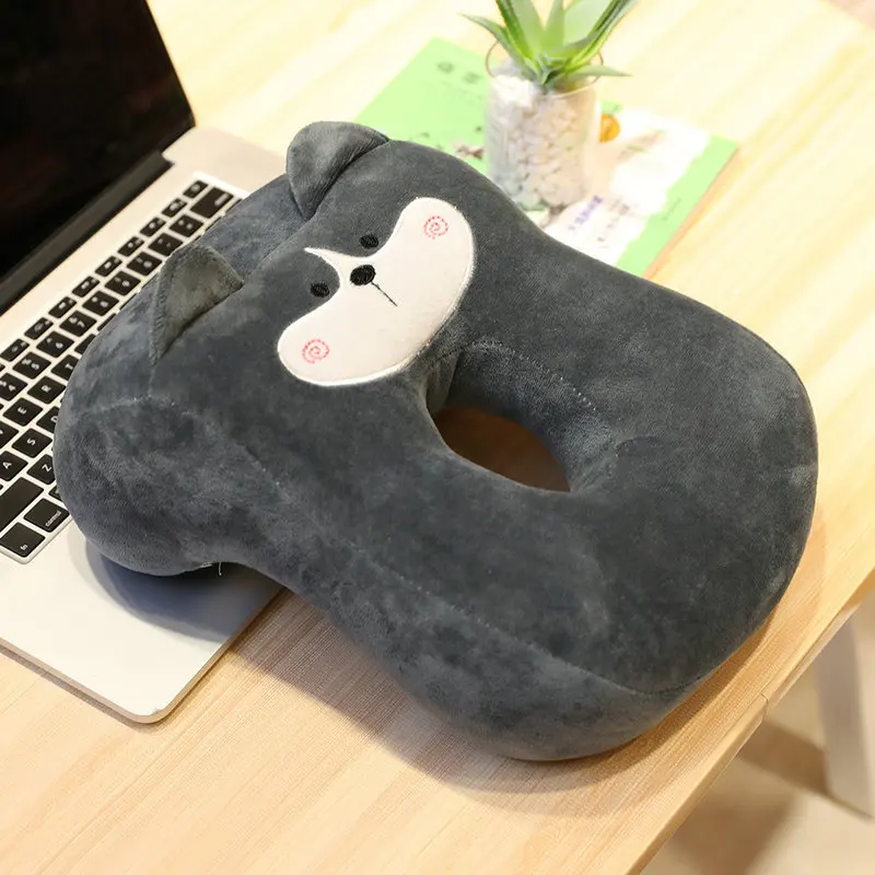 grey pillow 35*35*55 см летняя Шейная Подушка для сна полдень Подушка офисный школьный стул подушка морковь клубника медленный подарок для друзей - Цвет: grey pillow
