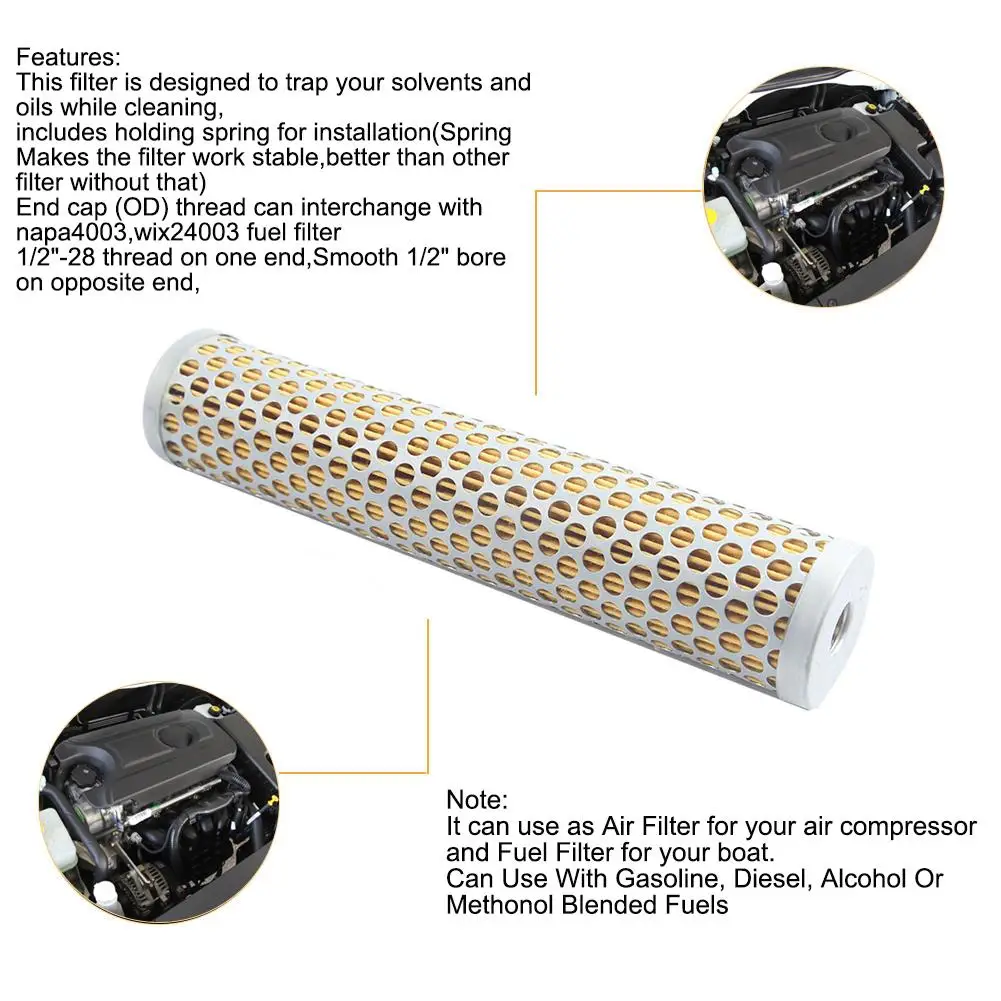Автомобильный турбо воздушный фильтр 1/2 &quot 28 для лодок бензиновый дизельный