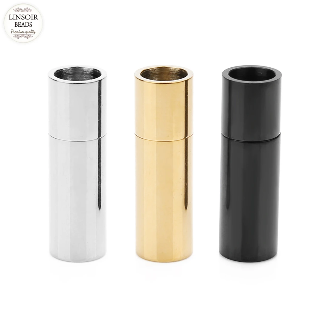 

10pcs/lot Gunblack/Sliver/Gold Color Strong Magnetic Clasps Fit 6 mm Leather Cord Bracelets Connectors for Jewelry Making