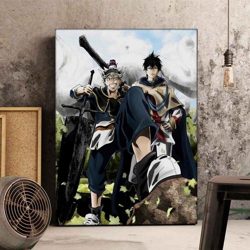 

Home Decor Black Clover Canvas Painting Pictures Vintage Wall Art Prints Modular Japanese Cartoon Role Poster For Living Room