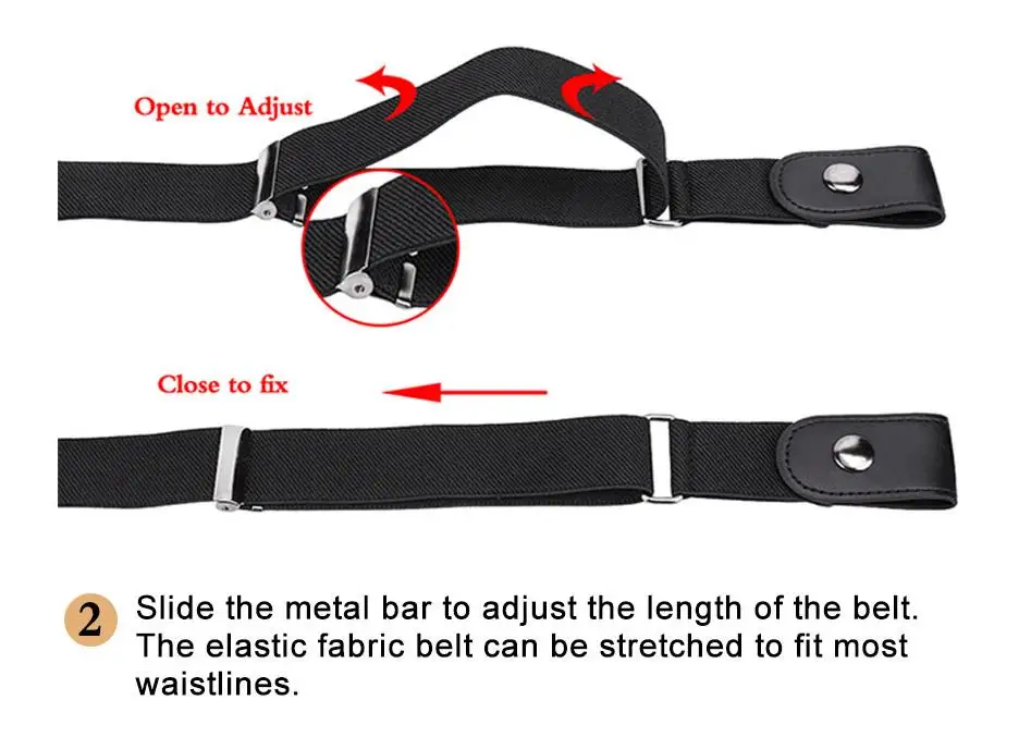Ремень эластичный для джинсов мужчин и женщин без пряжки | Аксессуары одежды