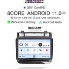 Carplay Android 11,0 Автомобильный мультимедийный плеер для VW Volkswagen TOUAREG 2010 - 2017 6G + 128 Гб 4G LTE панорамная камера навигация GPS радио
