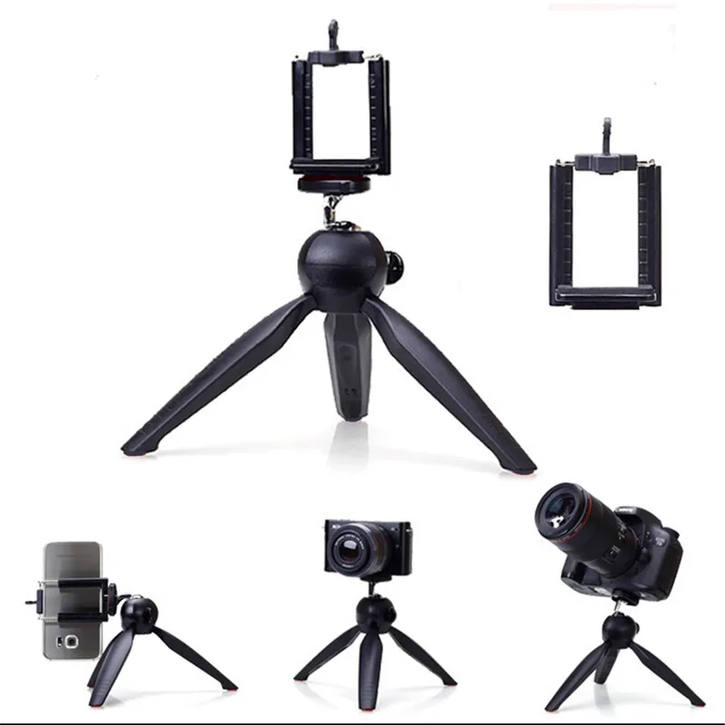 Мини штатив YUNTENG 228 YT228 + держатель для телефона Настольный Штатив смартфонов Canon