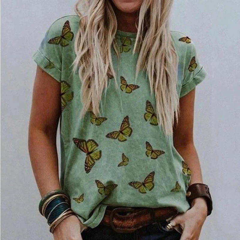 

Scenery Graphic Print Women's T Shirt Casual Large Size Feminine Tops Tees Loose Vintage Van Gogh Clothes Female Pullovers Shirt