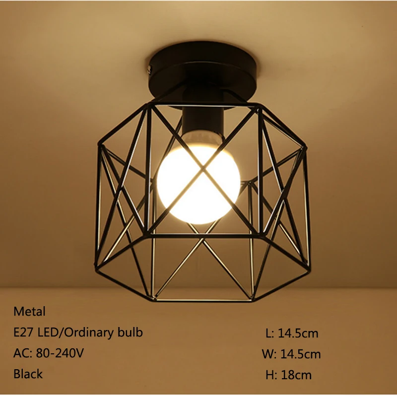 T007 современные скандинавские черные кованые железные светодиодные потолочные