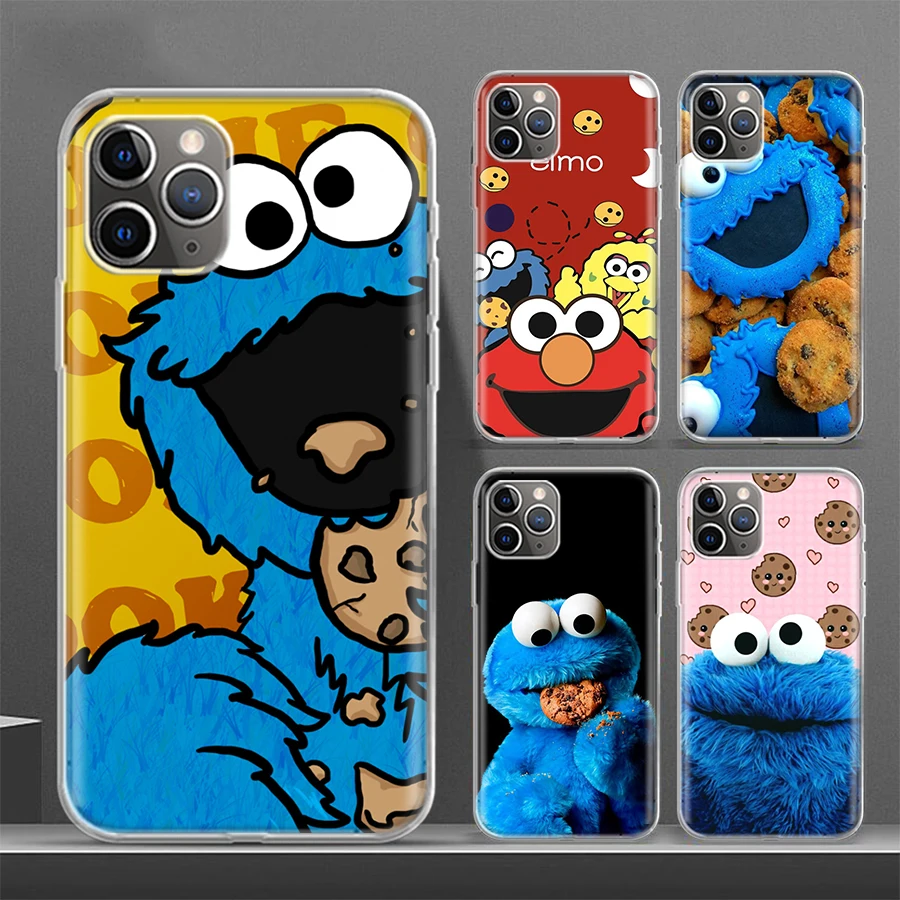 Чехол для телефона с изображением печенья Улица Сезам iPhone 11 13 Pro Max 12 Mini Apple X XS XR 6 6S 8