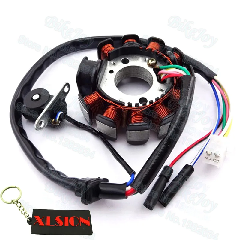 Магнето катушка зажигания статора 11 полюсов для GY6 125cc 150cc Мопед Скутер ATV Quad Go Kart Мотокросс Мотоцикл мотоцикл