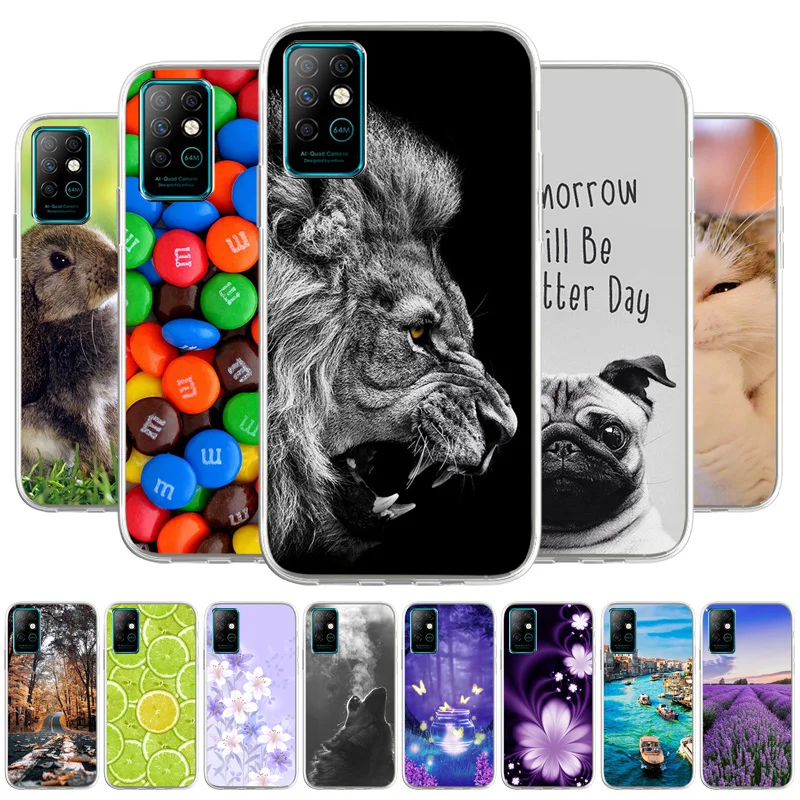 soft silicone tpu case for infinix note 8 x692 6 95 inch back case phone cover funda shockproof coque note8 cute cartoon bumper free global shipping