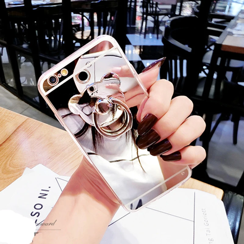 Для Huawei P20 P30 Honor 7A 7C 8A 8C 8X 9 10 Lite 2019 Nova 3 3i 3e 4 4e 5i мультяшный медведь зеркальный чехол с