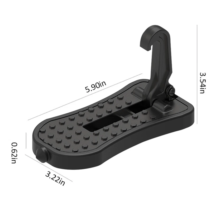 Алюминиевая Складная Автомобильная дверная ступенчатая педаль с крючком для