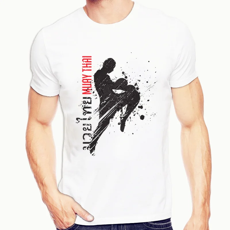 Повседневные мужские футболки с круглым вырезом Ultimate Fighting Muay Thai Fight модные и