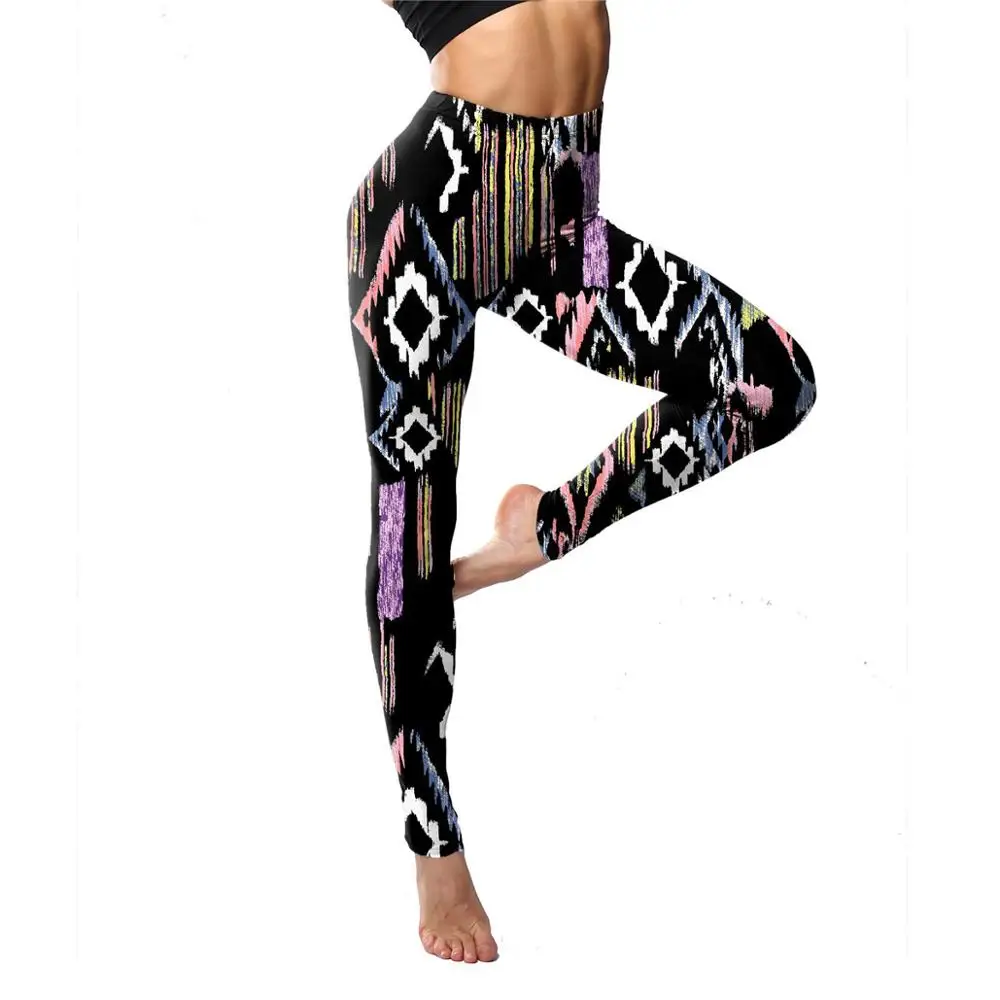 Женские Штаны Для Йоги женские спортивные Леггинсы с 3D-принтом эластичные