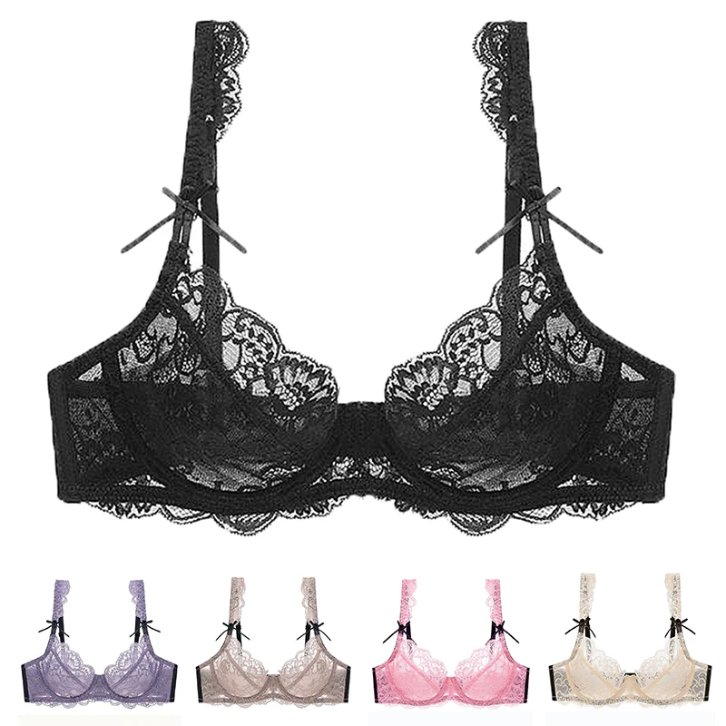 Женские кружевные бюстгальтеры ультратонкий плотный прозрачный бюстгальтер без
