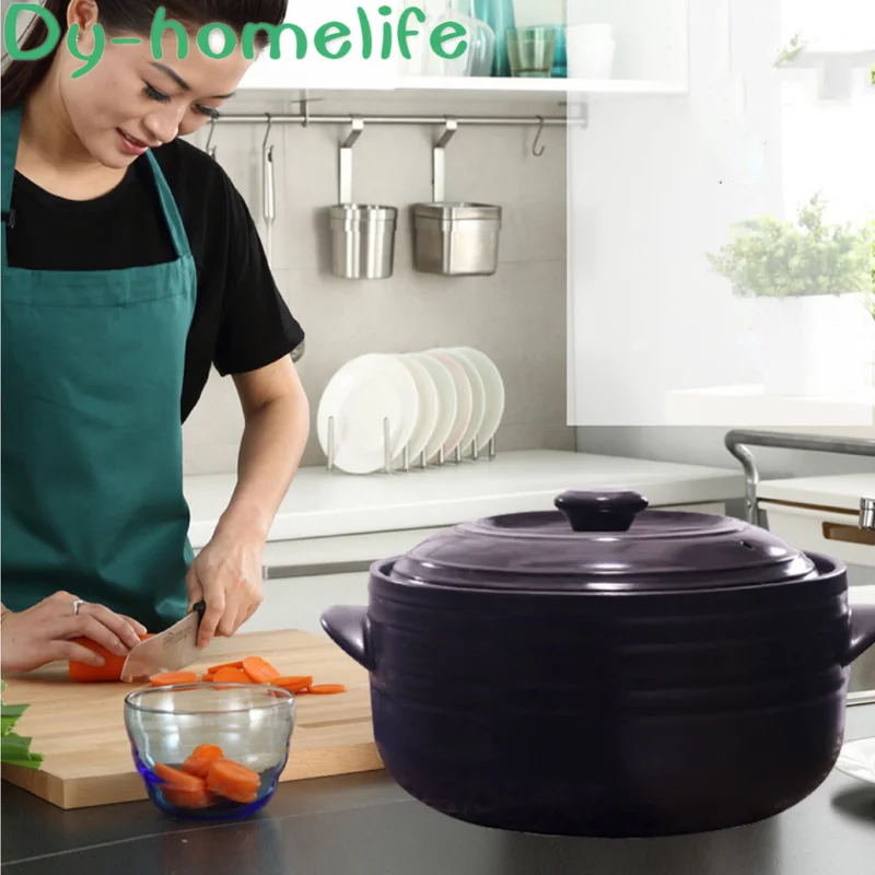 Корейская многоразовая черная керамическая кастрюля с высокой температурой