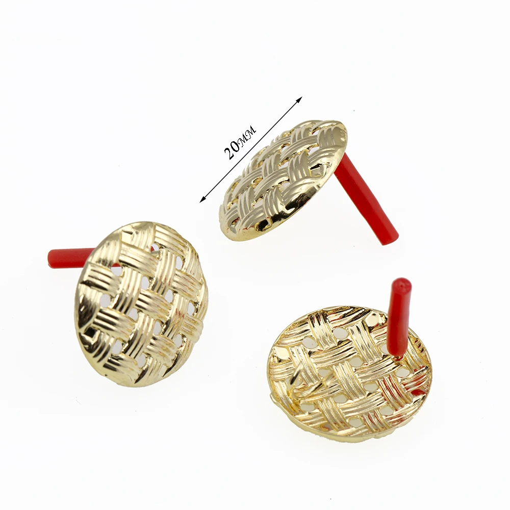 

10pcs DIY Stud Earrings Setting Round Earrings Connectors Dangle Earrings Base for Jewelry Making Accessories