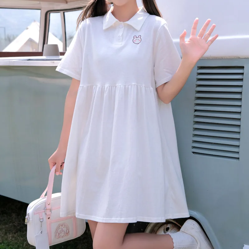 Летнее милое платье для девочек-подростков розовое повседневное свободное