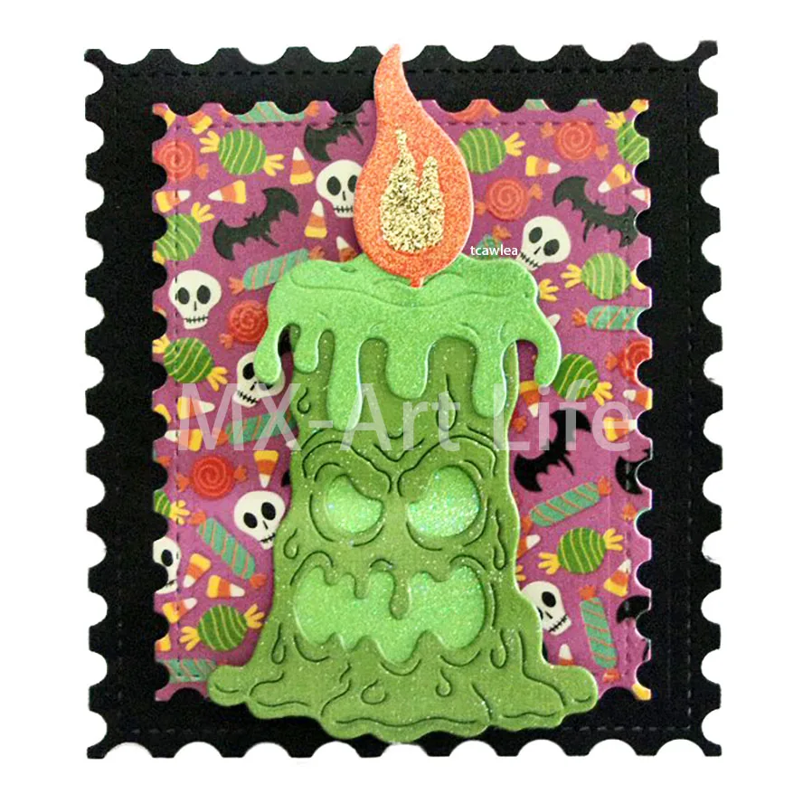 Гримаса свеча металлические Вырубные штампы Хэллоуин для рукоделия Скрапбукинг