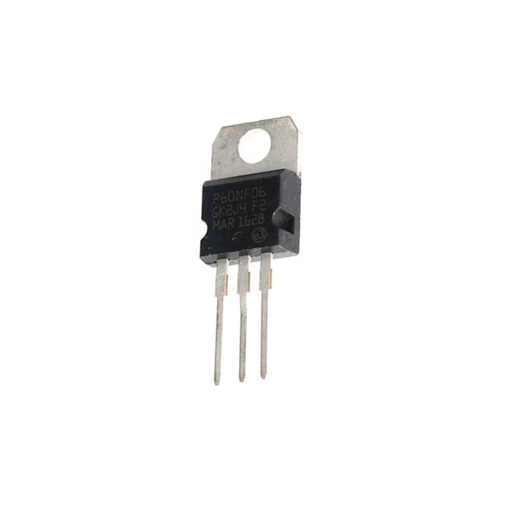 10PCS/LOT STP60NF06 P60NF06 60A 60V 60N06 60NF06 TO-220 TO220 Transistor MOSFET New Original Good Quality Chipset