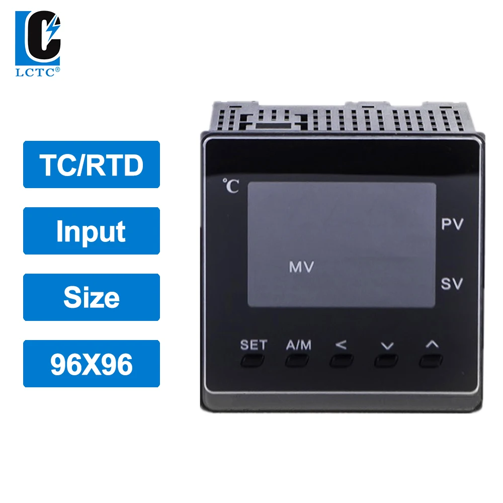 50 segments programmable ramp soak 96x96 TC/RTD input 96x96mm SSR/Relay/4-20mA output LCD intelligent pid temperature controller