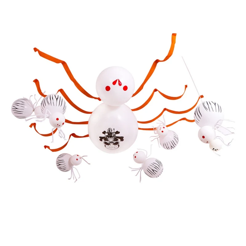 

NEW Halloween Horror Spider Balloon Set Plush Horror Party Balloons Garden Party Decoration Black White Top