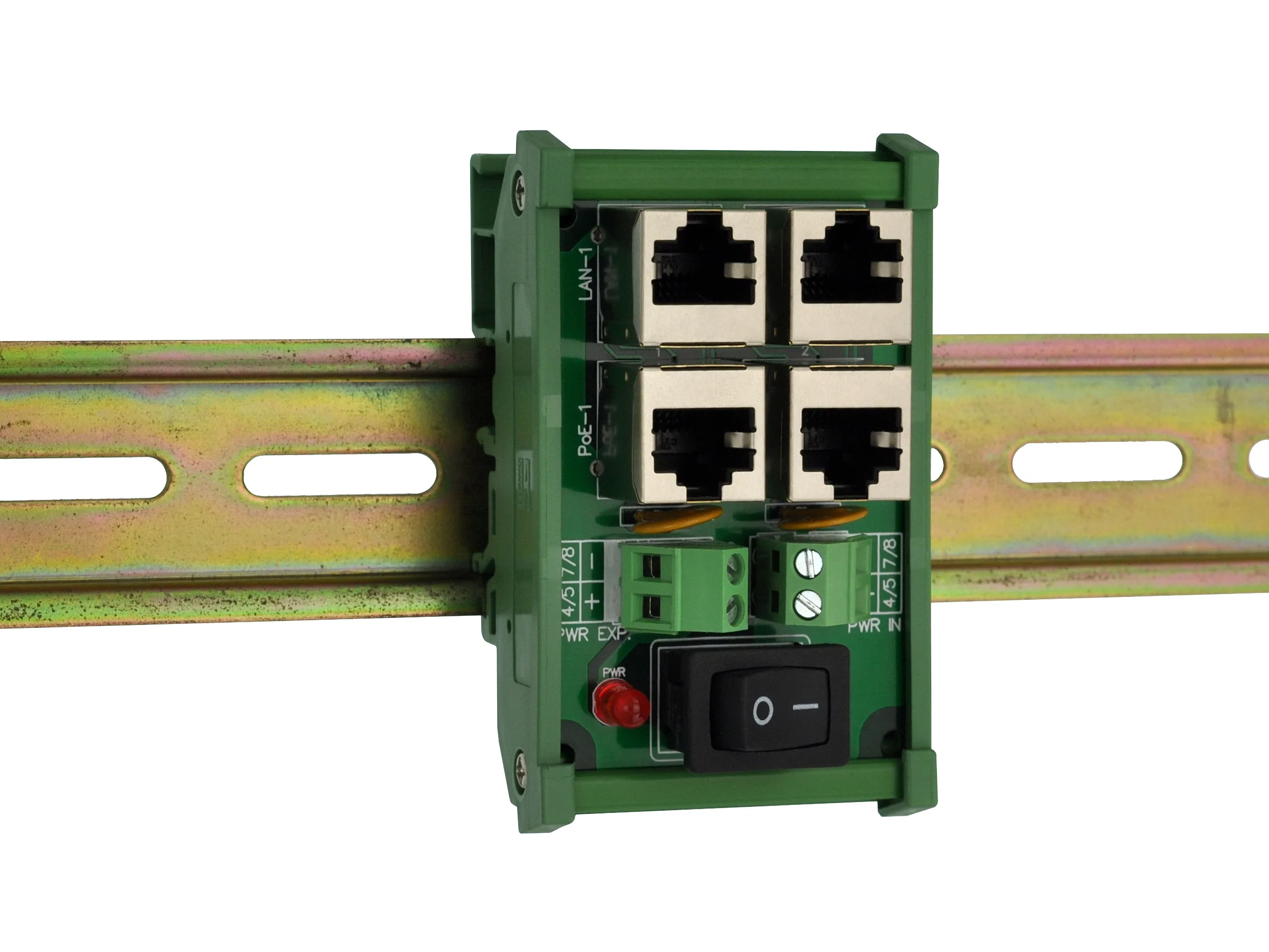 CZH-LABS din-рейку 2 порта пассивный RJ45 PoE силовой инжекторный модуль, питание через Ethernet